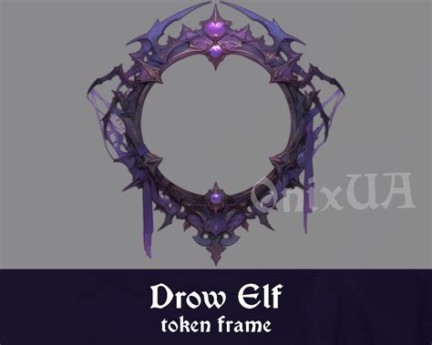 Drow Elf Dandd Token Frame Drow Lolth Digital Token Border For Dungeons