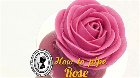 How To Pipe Buttercream Rose Youtube