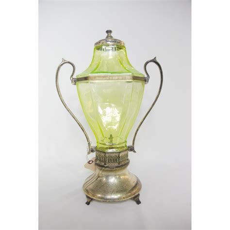 Sold Price Vintage Vaseline Uranium Glass Water Dispenser April 6 0120 1000 Am Cdt