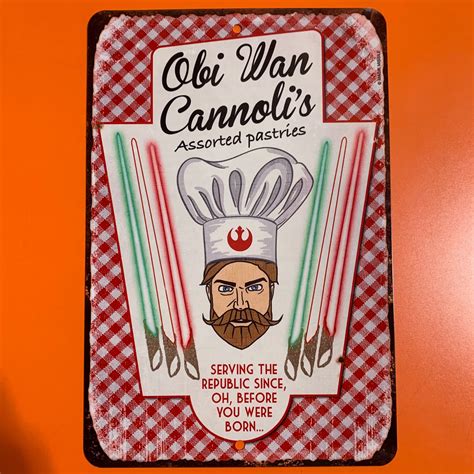 Repop Ts Obi Wan Cannoli Metal Sign