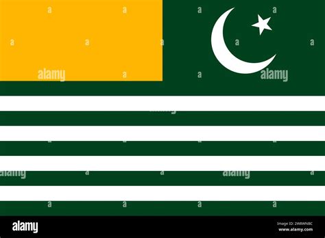 National Flag Of Azad Kashmir Vector Illustration Stock Vector Image