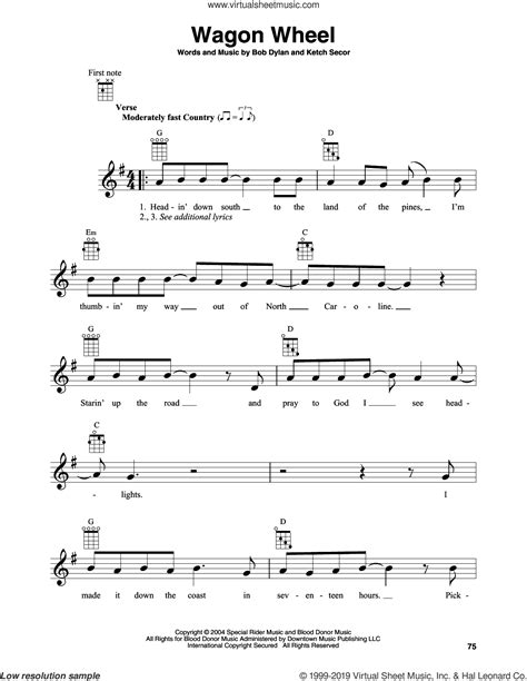 Violin Sheet Music For Wagon Wheel