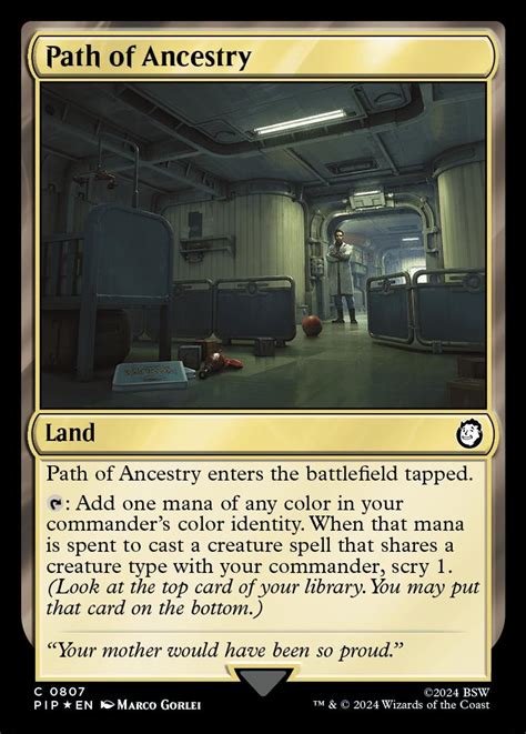 Path Of Ancestry Universes Beyond Fallout Foil Commander Card