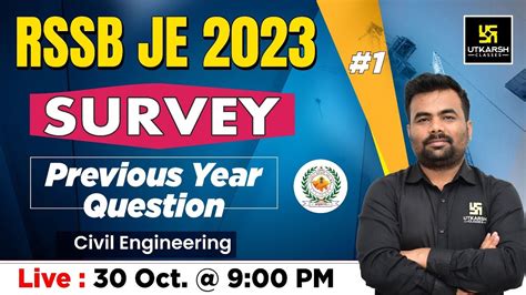 RSSB JE 2023 RSSB JE Previous Year Questions Survey Civil