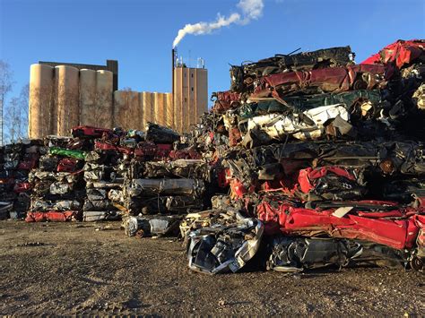 Automotive Shredder Residue Scrap Silo Smoke Outdoor Free Image From