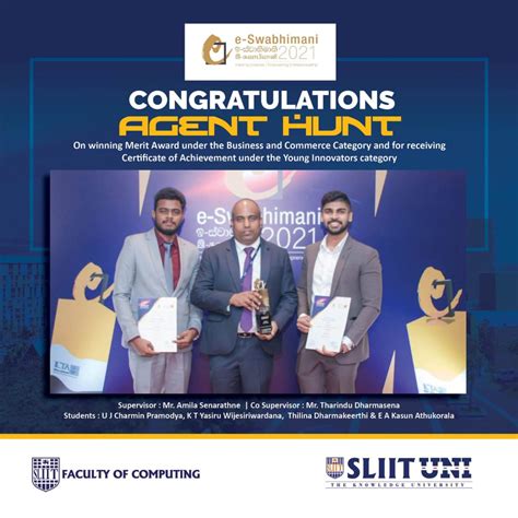 Congratulations Team Agent Hunt Sliit