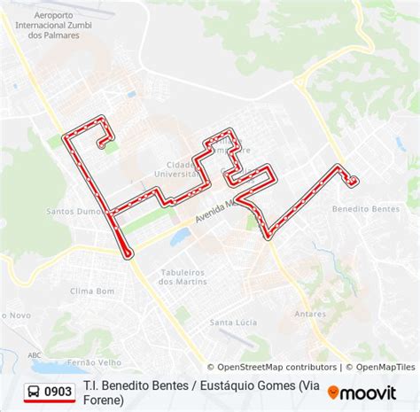 Rota da linha 0903 horários paradas e mapas Eustáquio Gomes T I