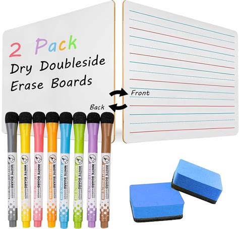 Pack X Dry Erase Boards Double Sided Small Whiteboards With