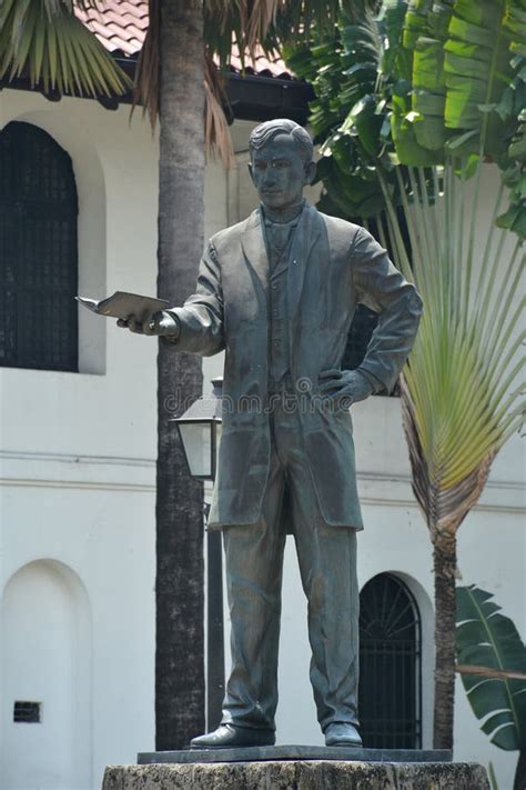 Jose Rizal At Fort Santiago Statue In Intramuros Manila Philippines