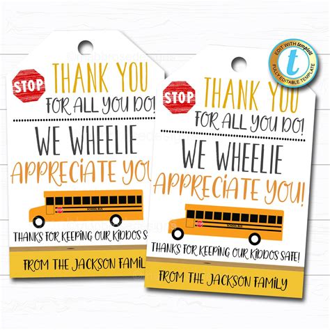 Free Printable Bus Driver Appreciation Cards - Printable Word Searches