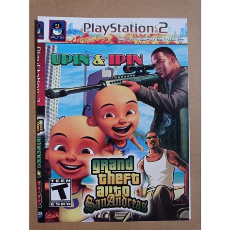 Jual Kaset Game PS 2 GTA SA MOD Upin Ipin Kaset Game PS2 Cover