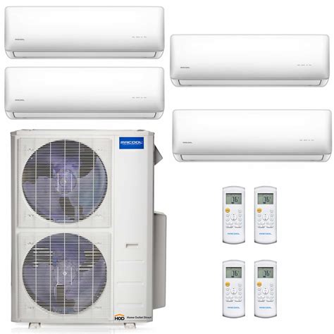 Mrcool Olympus Mini Split 4 Zone 48000 Btu Ductless Air Conditioner And Heat Pump With 12k