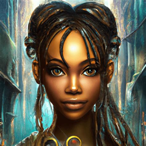 Beautiful African American Vampire In A High Fantasy Eerie Steam Punk