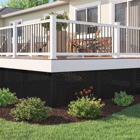 Freedom 1 4 In X 48 In X 8 Ft Black Vinyl Privacy Lattice In The Lattice And Accessories