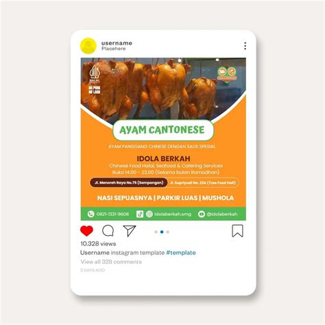 Desain Promosi Instagram Feed Restoran