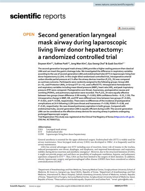 Second Generation Laryngeal Mask Airway During Laparoscopic Living