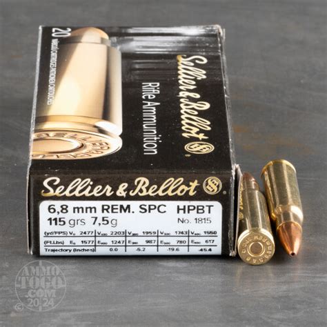 6 8 SPC Ammunition For Sale Sellier Bellot 115 Grain Hollow Point