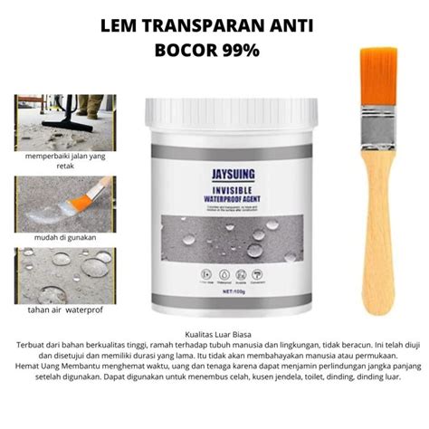 Anti Bocor Lem Atap Dinding Jendela Dan Ubin Transparan Perbaikan Lem