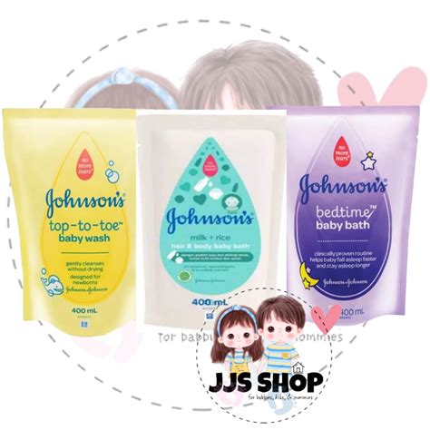 Jual JOHNSONS BABY BATH MILK RICE TOP TO TOE BEDTIME 400ML REFILL