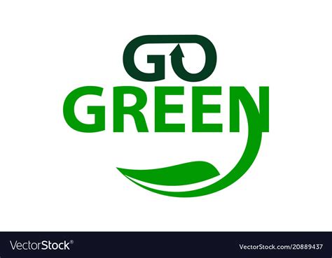 Go Green Logo Vector