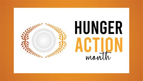 Hunger Action Month Observed Each Year During September Vector