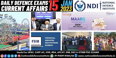 15 JANUARY 2023 DAILY DEFENCE EXAM CURRENT AFFAIRS UPSC CDS CAPF NDA