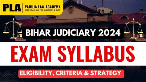 Bihar Judiciary Exam 2024 Ll Eligibility Criteria Syllabus Strategy