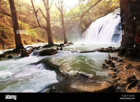 Waterfall in Mexico Stock Photo - Alamy