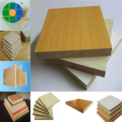 Plain Melamine Laminated Medium Density Fiberboard Glossy Matt