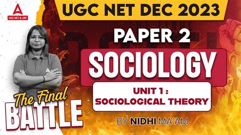 Ugc Net Sociology Classes 2023 Ugc Net Sociology Unit 1