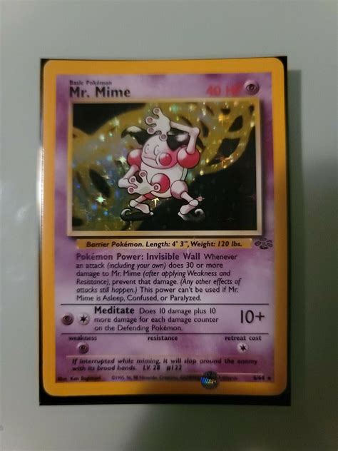 Pokemon Card Tcg Mr Mime Jungle Set 664 Holo Rare Lp Values Mavin