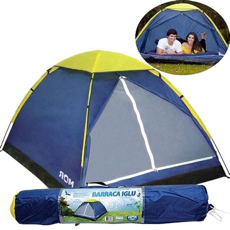 Barraca Camping Tenda Iglu Pessoas Acampamento Praia Coluna D Gua