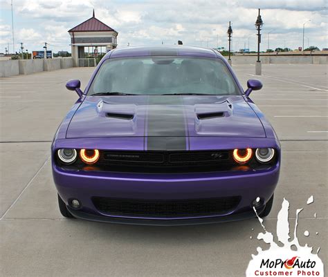 Dodge Challenger FINISH LINE 2 Center Wide Rallye Stripes Redline