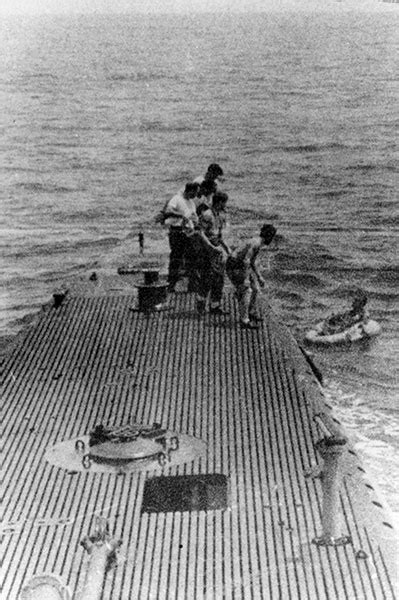 Pacific Wrecks - USS Finback (SS-230) crew rescuing Lt(jg) George H. W ...