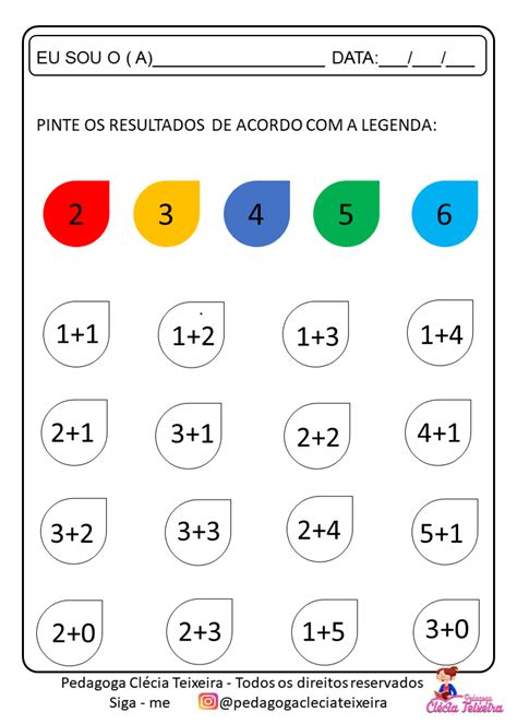 Atividade Ludica Matematica 1 Ano - Atividade de matemática 1º ano - adição e sequência - Clécia Teixeira
