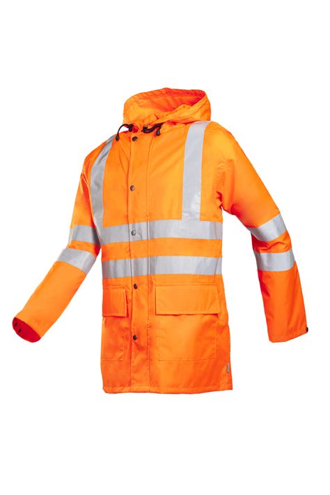 Sioen Monoray Hi Vis Rain Jacket Lightweight Waterproof