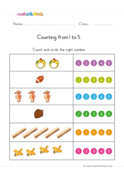 Number Matching Counting And Number Writing Worksheets