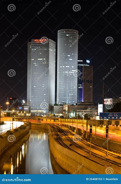 Tel Aviv By Night Editorial Stock Photo Image Of Israel 26408153