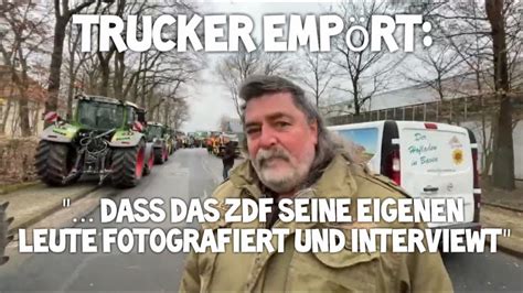 TRUCKER empört dass das ZDF seine eigenen Leute fotografiert und