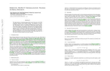 Improving Resnet 9 Generalization Trained On Small Datasets Papers