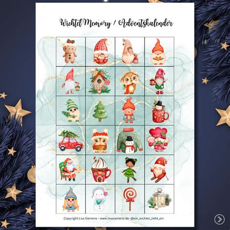 Wichtel Memory Und Adventskalender Weihnachten Basteln Krippe