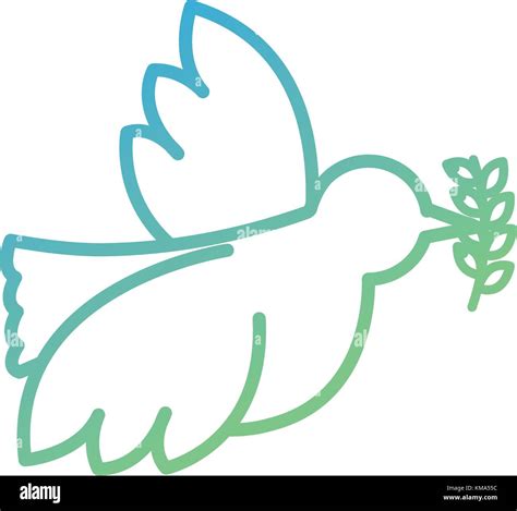 Peace Dove With Olive Branch Vector Illustration Design Stock Vector