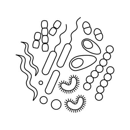 Vector Of Germs Bacteria Black And Id Royalty Free Image