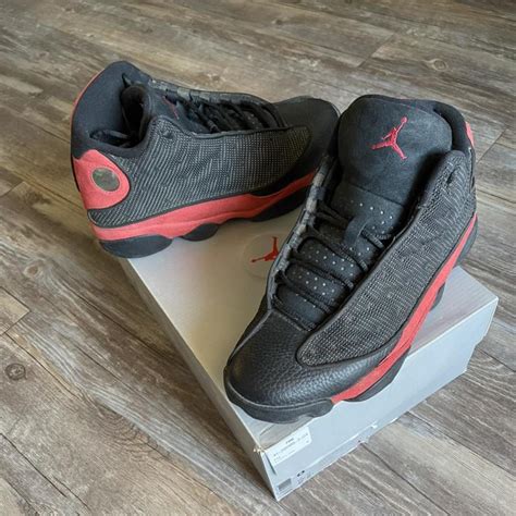 Jordan 13 retro “bred”🔥🔥 Suede is 10/10 condition,... - Depop