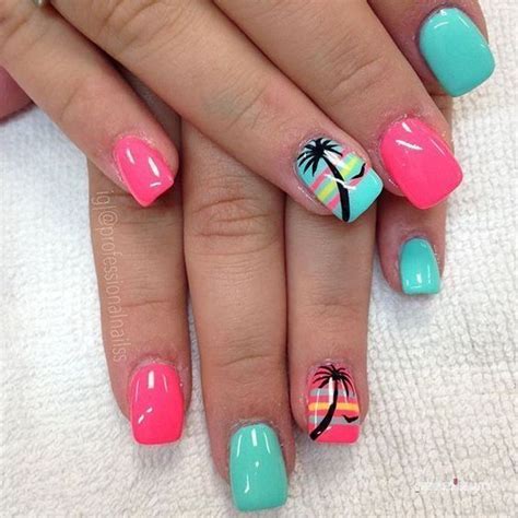 30 Summer Nails Beach Designs Inspired Beauty Beach Nails Tropical