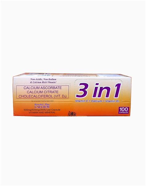 Bewell C Plus Calcium Vitamin D Vitamin C 100 Capsules Lazada Ph