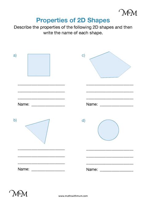 2d Shapes Formula Sheet