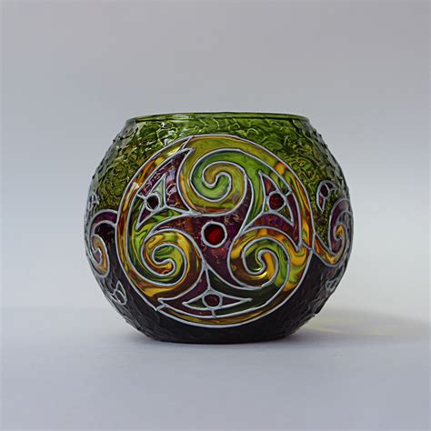 Handcrafted Celtic Spiral Candle Holder Inspire Uplift