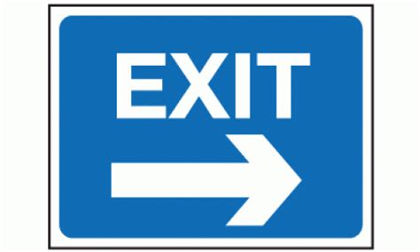 Exit Right Sign Traffic Signs Safety Signs And Notices Ltd