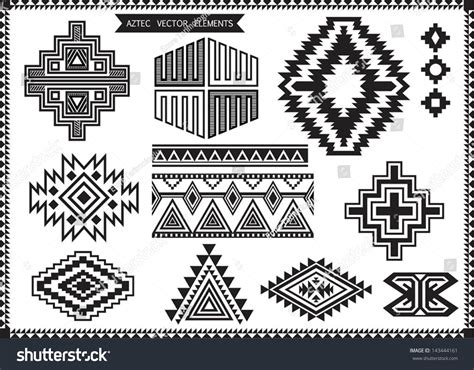 Aztec Vector Elements Set Stock Vector 143444161 Shutterstock